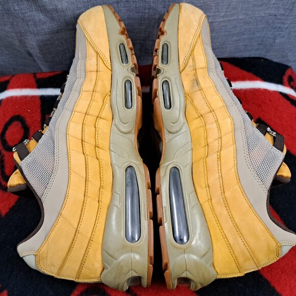 %Size 15 Men Nike Air Max 95 Premium Wheat Year 2015 / A 19